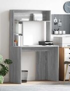 vidaXL Бюро Сив Сонома 91 x 50 x 149 см Инженерна дървесина