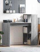 vidaXL Бюро Сив Сонома Инженерна дървесина 108 x 55 x 103.5 см