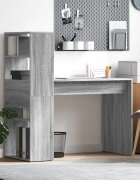 vidaXL Бюро Сив Сонома Инженерна дървесина 113 x 54 x 120 см