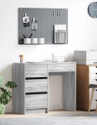 vidaXL Бюро Сив Сонома Инженерна дървесина 90 x 37.5 x 75 см