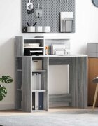 vidaXL Бюро Сив Сонома Инженерна дървесина 90 x 48 x 1015 см