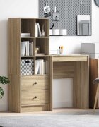 vidaXL Бюро Сонома дъб 1055 x 34 x 127 см 2 бр.