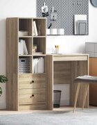 vidaXL Бюро Сонома дъб 1055 x 50 x 127 см 2 бр.