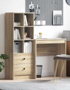 vidaXL Бюро Сонома дъб 1155 x 40 x 127 см 2 бр.