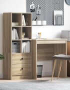 vidaXL Бюро Сонома дъб 1155 x 50 x 127 см 2 бр.