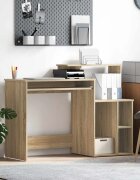 vidaXL Бюро Сонома дъб 1205 x 44 x 885 см Инженерна дървесина