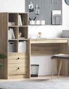 vidaXL Бюро Сонома дъб 1355 x 40 x 127 см 2 бр.
