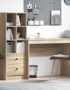 vidaXL Бюро Сонома дъб 1455 x 40 x 127 см 2 бр.