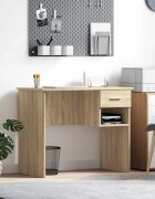 vidaXL Бюро Сонома дъб 90 x 49 x 75 см Инженерна дървесина