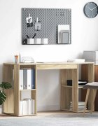 vidaXL Бюро Сонома дъб Инженерна дървесина 130 x 50.5 x 75 см