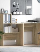 vidaXL Бюро Сонома дъб Инженерна дървесина 1315 x 50 x 1065 см