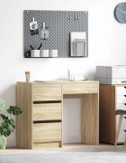 vidaXL Бюро Сонома дъб Инженерна дървесина 90 x 37.5 x 75 см