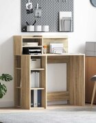 vidaXL Бюро Сонома дъб Инженерна дървесина 90 x 48 x 1015 см
