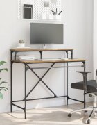 vidaXL Бюро Старо дърво 100 x 50 x 90 cm Инженерна дървесина