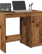 vidaXL Бюро старо дърво 100x50x76 см инженерно дърво