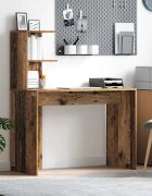 vidaXL Бюро Старо дърво 102 x 50 x 124 см Инженерна дървесина