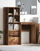 vidaXL Бюро Старо дърво 1055 x 34 x 127 см 2 бр.
