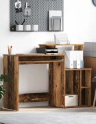 vidaXL Бюро Старо дърво 1205 x 44 x 885 см Инженерна дървесина