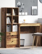 vidaXL Бюро Старо дърво 1255 x 40 x 127 см 2 бр.