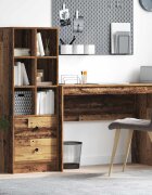 vidaXL Бюро Старо дърво 1455 x 40 x 127 см 2 бр.