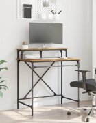 vidaXL Бюро Старо дърво 80 x 50 x 90 cm Инженерна дървесина