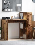 vidaXL Бюро Старо дърво Инженерна дървесина 108 x 55 x 103.5 см