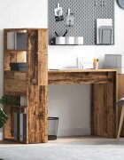 vidaXL Бюро Старо дърво Инженерна дървесина 113 x 54 x 120 см