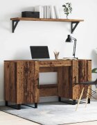 vidaXL Бюро Старо дърво Инженерна дървесина 140 x 50 x 75 см