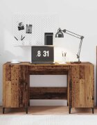 vidaXL Бюро Старо дърво Инженерна дървесина 140 x 50 x 75 см