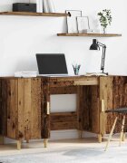 vidaXL Бюро Старо дърво Инженерна дървесина 140 x 50 x 75 см