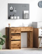 vidaXL Бюро Старо дърво Инженерна дървесина 90 x 37.5 x 75 см