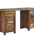 vidaXL Бюро тип писалище регенерирано дърво масив 140x50x77 см