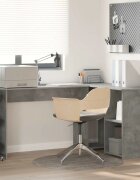 vidaXL Бюро Циментено сиво 142 x 102 x 73 см Инженерна дървесина