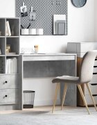 vidaXL Бюро Циментено сиво 90 x 40 x 76 см