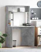 vidaXL Бюро Циментено сиво 91 x 50 x 149 см Инженерна дървесина