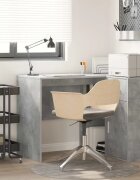 vidaXL Бюро Циментено сиво Инженерна дървесина 102 x 50 x 75 см