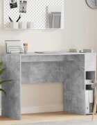 vidaXL Бюро Циментено сиво Инженерна дървесина 109 x 50 x 78 см