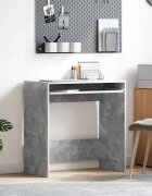 vidaXL Бюро Циментено сиво Инженерна дървесина 77.5 x 43 x 79 см