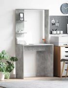 vidaXL Бюро Циментено сиво Инженерна дървесина 785 x 37 x 1545 см