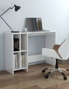 vidaXL Бюро за лаптоп бял гланц 1025x35x75 см инженерно дърво