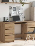 vidaXL Бюро за писане дъб 140x50x77 см инженерно дърво