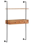 vidaXL Бюро за стена 90x40x170 см акациево дърво масив