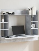 vidaXL Бюро за стенен монтаж бетонно сиво 105x48x75 см инженерно дърво
