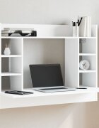 vidaXL Бюро за стенен монтаж бяло 105x48x75 см инженерно дърво