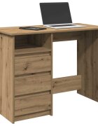 vidaXL Бюрото Artisan Oak 102x50x75 cm Инженерна дървесина