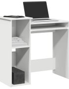 vidaXL Бюрото с рафтове бяло 84x40x78 cm Изработена дървесина