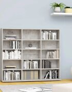 vidaXL CD шкаф бетонно сив 100x23x895 см инженерно дърво