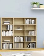 vidaXL CD шкаф дъб сонома 100x23x895 см инженерно дърво