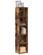 vidaXL CD шкафове 2 бр опушен дъб 21x16x935 см инженерно дърво