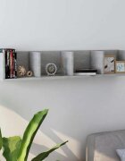 vidaXL CD стенен рафт бетонно сив 100x18x18 см инженерно дърво